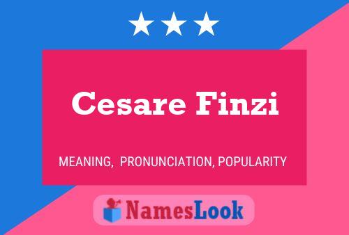 Poster del nome Cesare Finzi