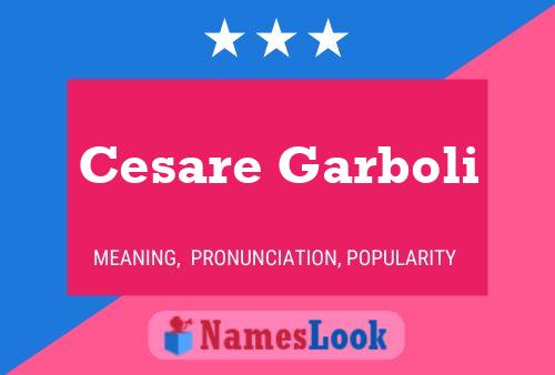 Poster del nome Cesare Garboli