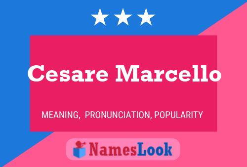 Poster del nome Cesare Marcello