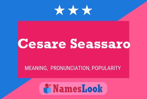 Poster del nome Cesare Seassaro