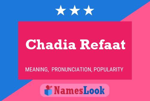 Poster del nome Chadia Refaat