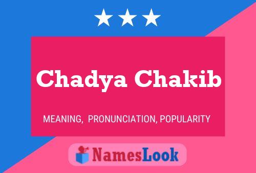 Poster del nome Chadya Chakib