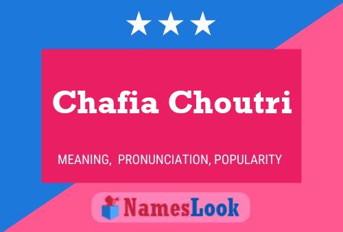 Poster del nome Chafia Choutri