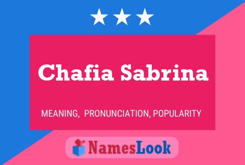 Poster del nome Chafia Sabrina