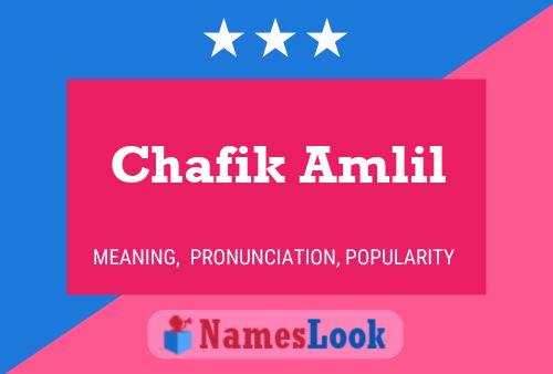 Poster del nome Chafik Amlil