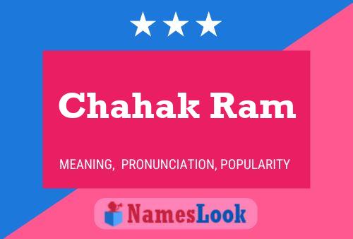 Poster del nome Chahak Ram