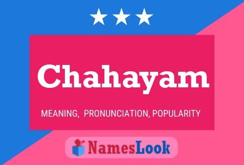 Poster del nome Chahayam