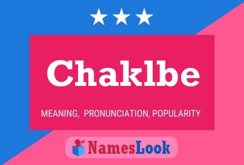 Poster del nome Chaklbe