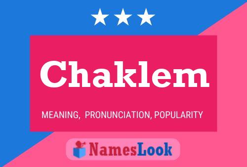 Poster del nome Chaklem