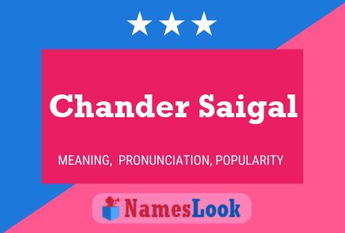 Poster del nome Chander Saigal