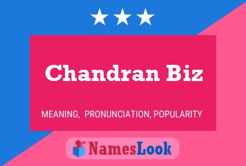 Poster del nome Chandran Biz