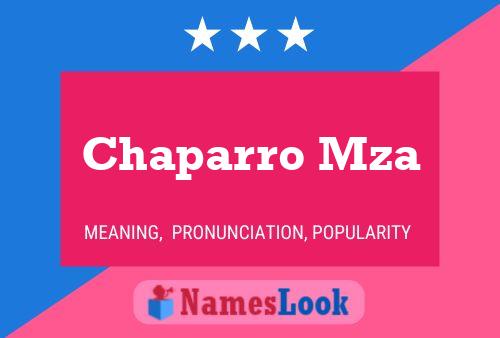 Poster del nome Chaparro Mza