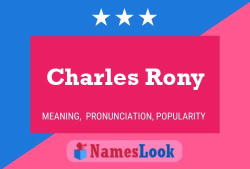 Poster del nome Charles Rony