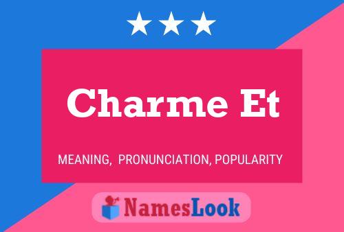 Poster del nome Charme Et