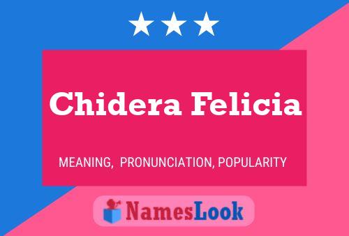 Poster del nome Chidera Felicia