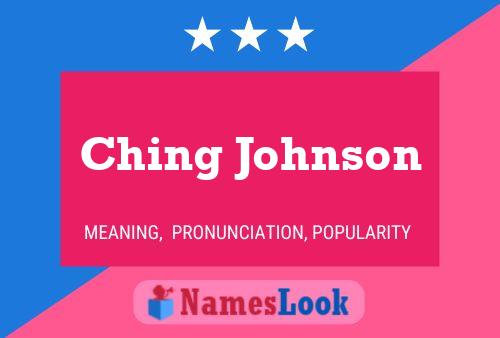 Poster del nome Ching Johnson