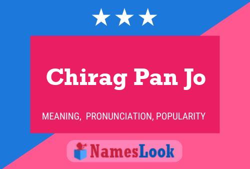 Poster del nome Chirag Pan Jo