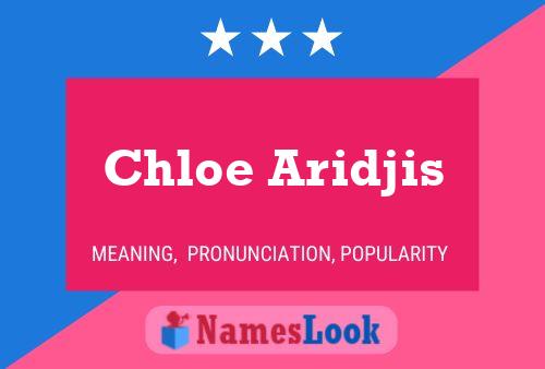 Poster del nome Chloe Aridjis