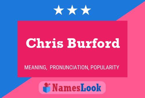 Poster del nome Chris Burford