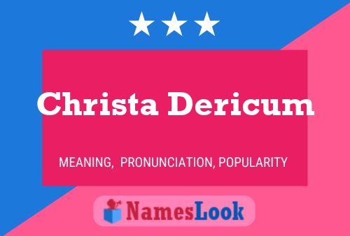 Poster del nome Christa Dericum