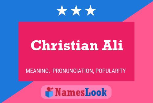 Poster del nome Christian Ali