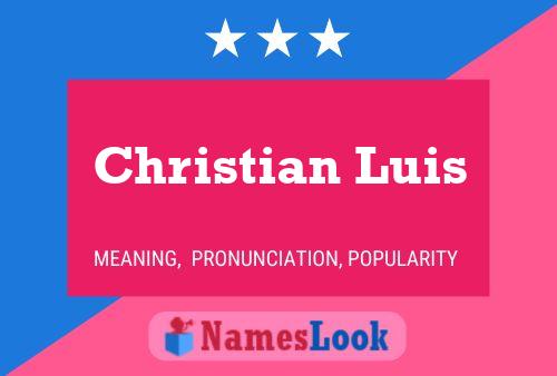 Poster del nome Christian Luis