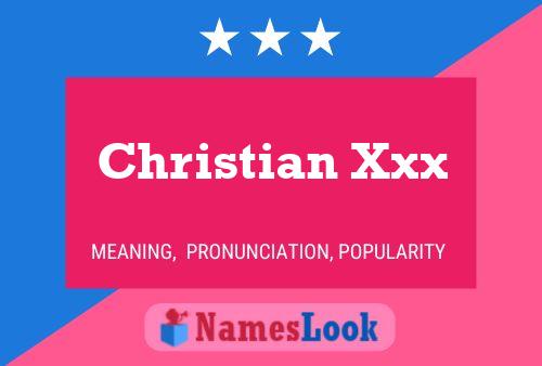 Poster del nome Christian Xxx