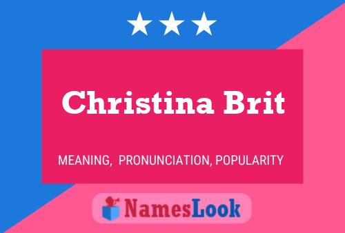 Poster del nome Christina Brit