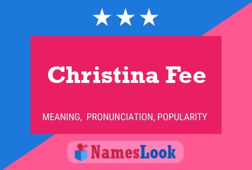 Poster del nome Christina Fee