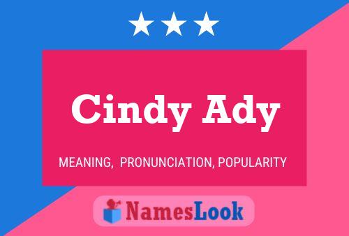 Poster del nome Cindy Ady