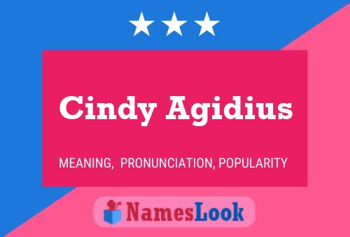 Poster del nome Cindy Agidius