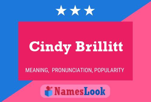 Poster del nome Cindy Brillitt