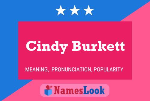 Poster del nome Cindy Burkett