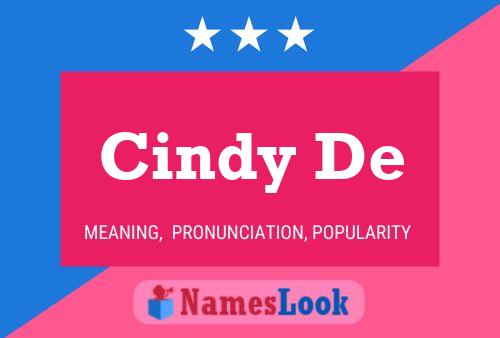 Poster del nome Cindy De