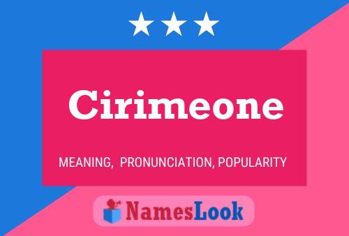 Poster del nome Cirimeone