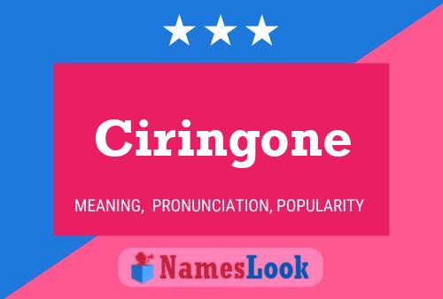 Poster del nome Ciringone