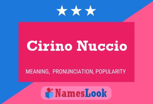 Poster del nome Cirino Nuccio