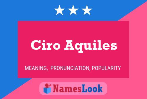 Poster del nome Ciro Aquiles