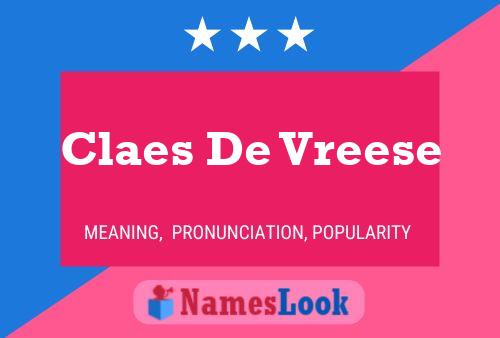 Poster del nome Claes De Vreese