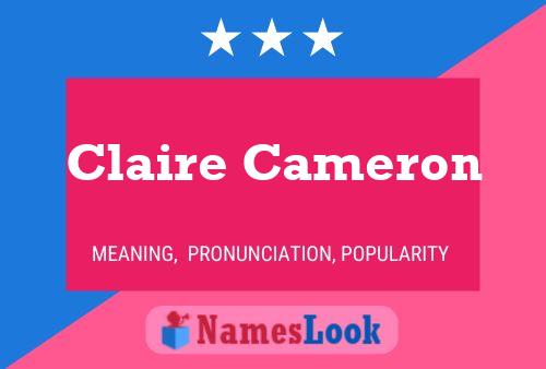 Poster del nome Claire Cameron