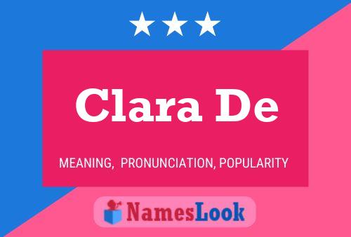 Poster del nome Clara De