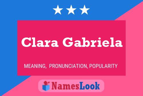 Poster del nome Clara Gabriela