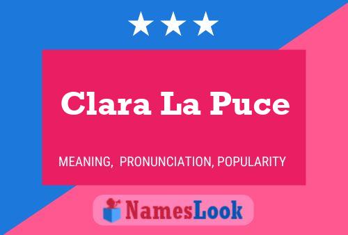 Poster del nome Clara La Puce