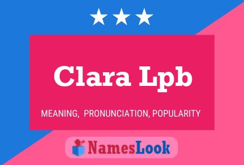 Poster del nome Clara Lpb