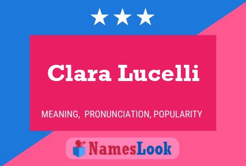 Poster del nome Clara Lucelli