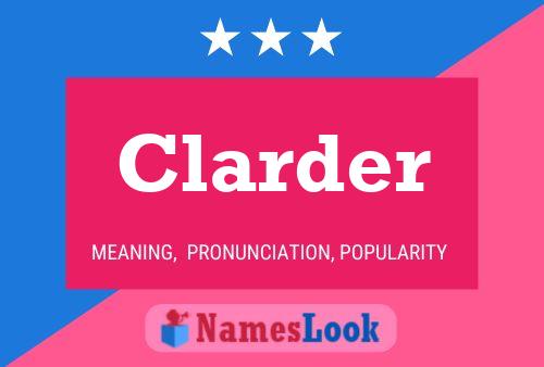 Poster del nome Clarder