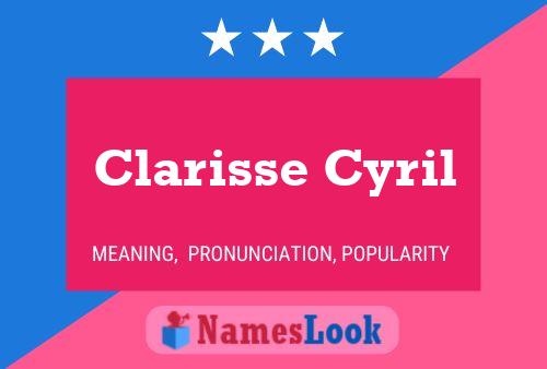 Poster del nome Clarisse Cyril