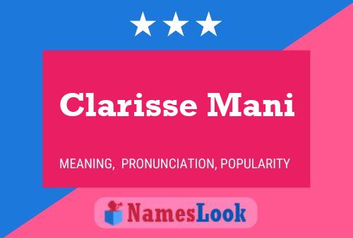 Poster del nome Clarisse Mani