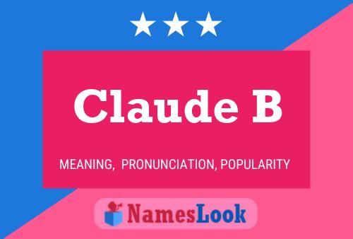 Poster del nome Claude B