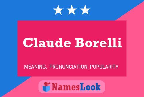 Poster del nome Claude Borelli